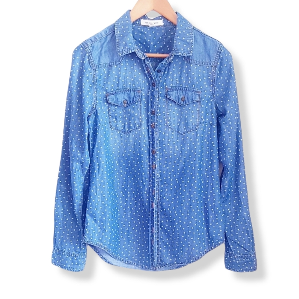 LIFE IN PROGRESS Blue Denim Button Down Shirt
